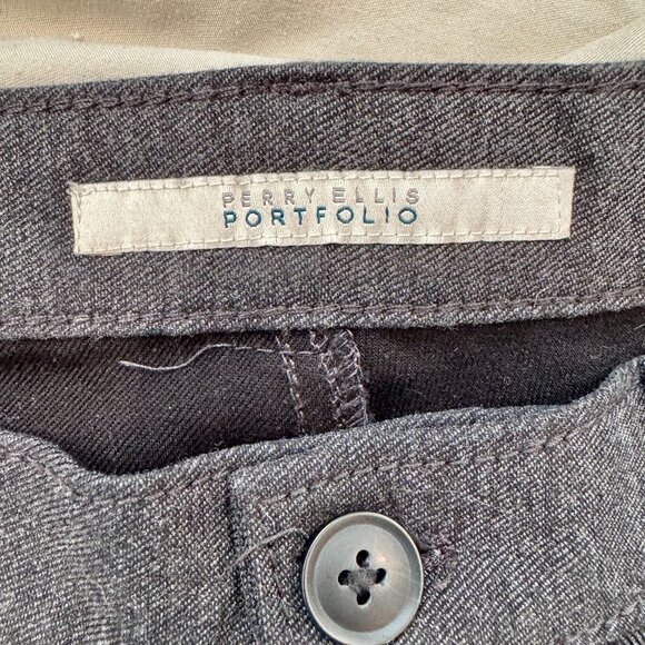 PERRY ELLIS Portfolio Dark Gray Men's Pants - Picture 6 of 6